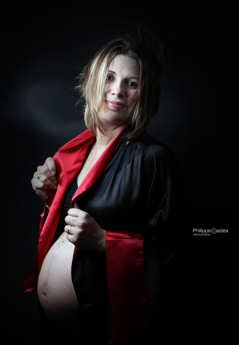 portrait de grossesse, portrait studio